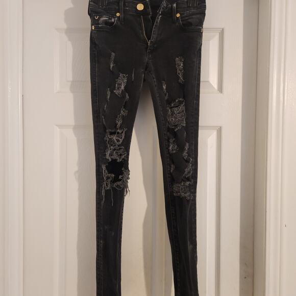 True Religion Skinny Jeans 25 Black - Picture 1 of 10